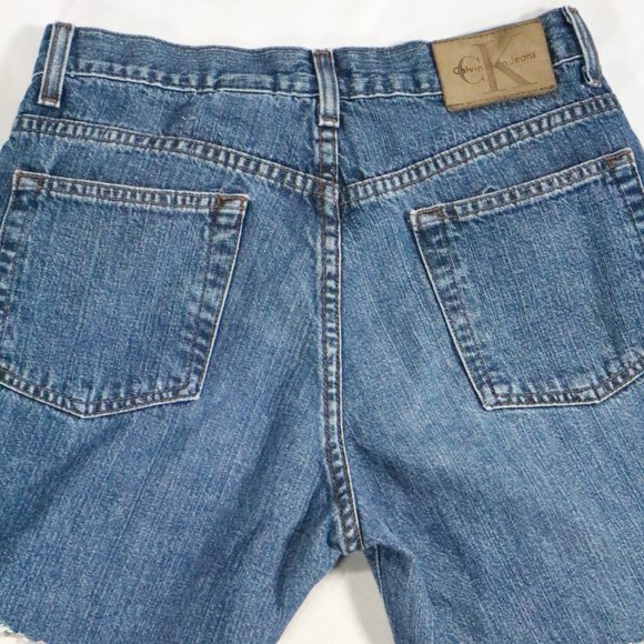 VTG CALVIN KLEIN Denim Cut-off Shorts Sz 3 - Picture 4 of 12